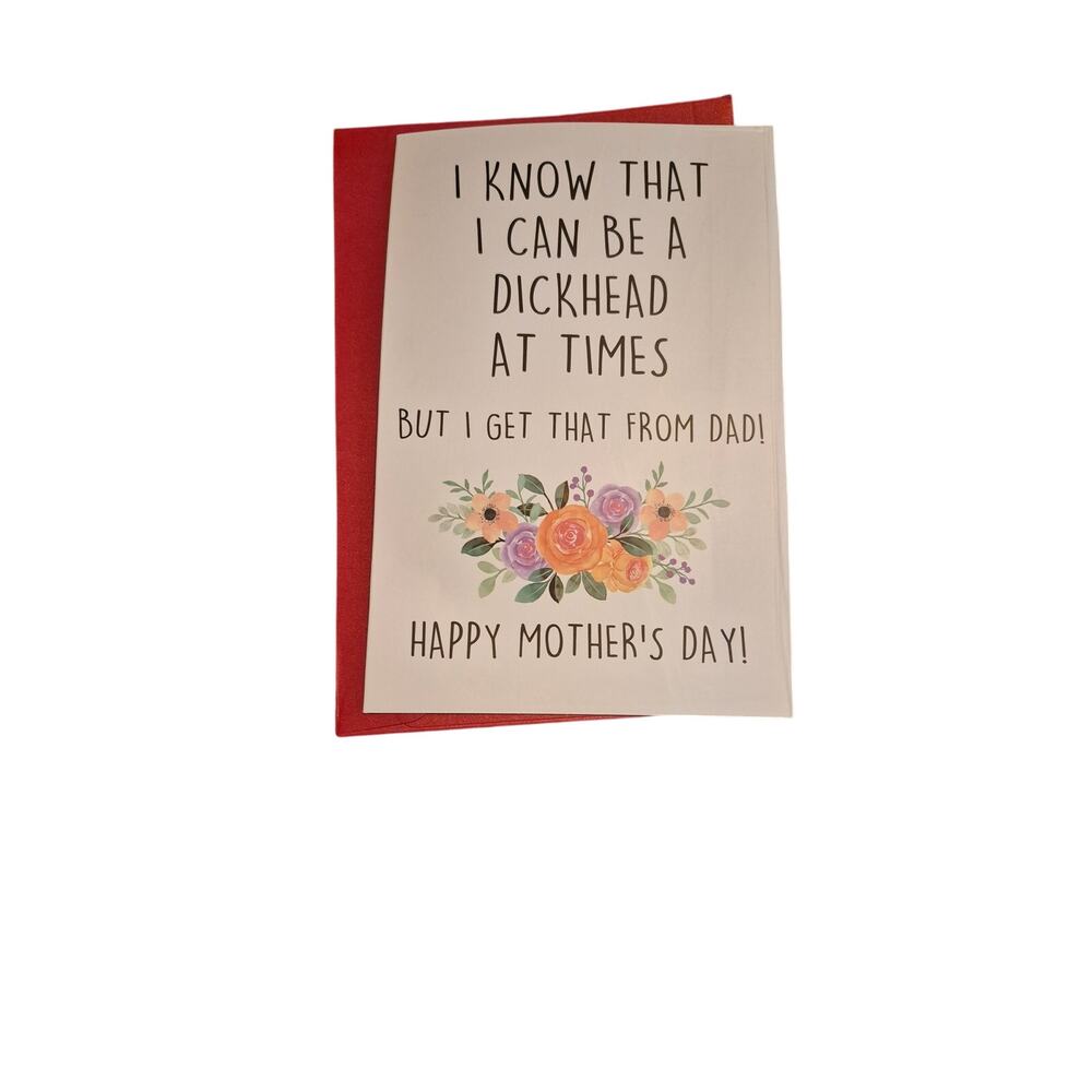 Funny Mother’s Day Card from Son Daughter Sarcastic Mom Card Humor